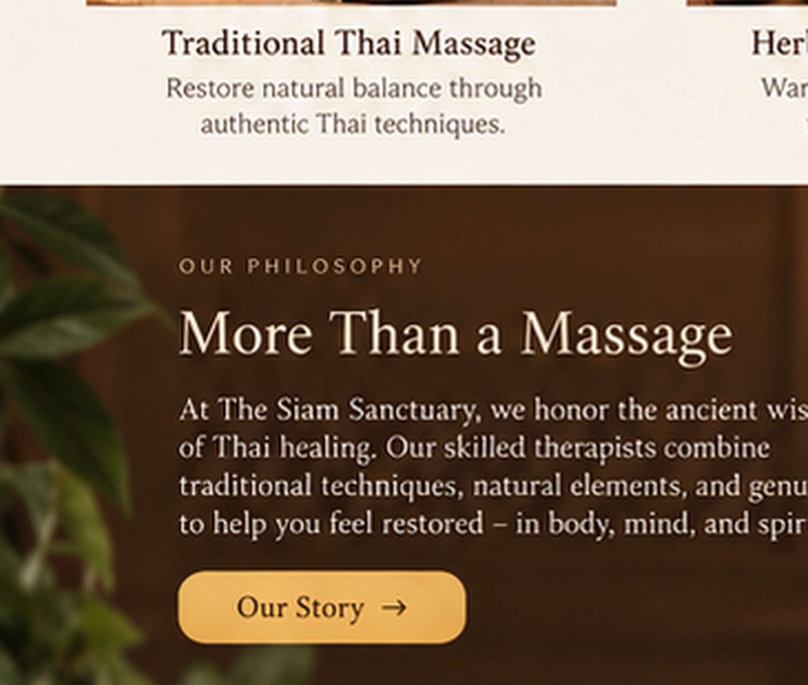 Thai wood and natural wellness details